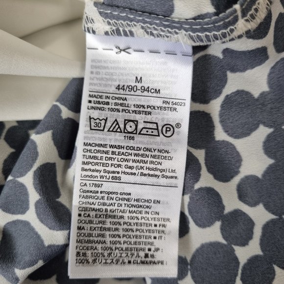 Banana Republic Long-Sleeve Dot-Print Shirt Dress Size M - Picture 9 of 16